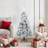 vidaXL Umestno božično drevo z stojalom Zelena in bela 120 cm PVC | Shoptok.si