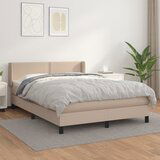 Maison Chic Box spring postelja - Vzmetna postelja z vzmetnico kapučino 140x200cm umetno usnje SL1450, (21889083) | Shoptok.si