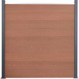  Komplet ograjnih panelov rjav 699x186 WPC | Shoptok.si