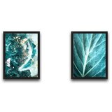 WALLXPERT Dekorativna slika u okviru (2 komada) Turquoise Set | ePonuda.com