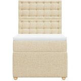  Krevet s oprugama i madracem krem 100 x 200 cm od tkanine | shoptok.hr