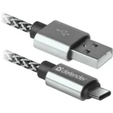 Kabel USB09-03T PRO USB2.0 Sivi, USB AM-Type-C, 1m, 2.1A, (20468396)