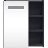  Kupaonski ormarić s ogledalom i LED svjetlom sivi 45x13x52 cm | shoptok.hr