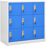  Ormarići s ključem 5 kom svjetlosivi/plavi 90x45x92,5 cm čelik | shoptok.hr