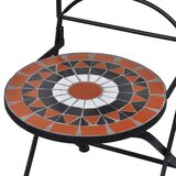 Bistro 3-dijelni bistro set s keramičkim pločicama terakota-bijeli | shoptok.hr