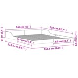  Konstrukcija postelje Voskast rjav 160 x 210 cm, (5000123549) | Shoptok.si