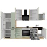 Flex-Well Kuhinjski Blok Z Aparati Cara, Zelena, Barva Hrasta | Shoptok.si