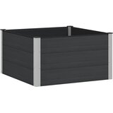  Povišena gredica - Vrtna gredica Crna 100 x 100 x 54 cm WPC i aluminij - 100 x 100 x 54 cm Crna | shoptok.hr