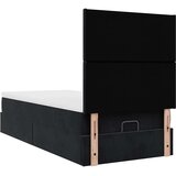 vidaXL Otomanski okvir kreveta s madracima crni 90x190cm baršunasti | shoptok.hr