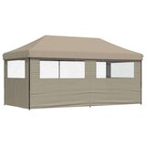 Šator za svadbe - šator za zabave Sivo-smeđa 292 x 580 x 315 cm Oxford tkanina - Sivo-smeđa s dvije bočne zidove Da | shoptok.hr