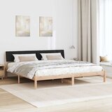  Okvir kreveta Smeđa i crna 200 x 200 cm Masivna borovina | shoptok.hr