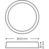  LED plafonsko svetlo LED/18W/230V 3000/4000/6500K prečnik 23 cm braon | Eponuda.com