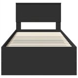  Krevetna konstrukcija Crna 90 x 190 cm Konstruirano drvo | shoptok.hr