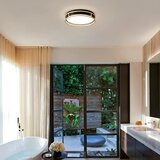 VIKAEY 41,5 cm LED črno-zlata stropna svetilka | Shoptok.si