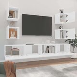 6-dijelni set TV ormarića bijeli od konstruiranog drva | shoptok.hr
