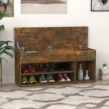 vidaXL klop za čevlje dimljeni hrast 105x30x45 cm konstruiran les Cene