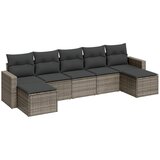 Maison Chic Seti vrtnega pohištva - Vrtna garnitura - Vrtni pohištvo set 7-delna z blazinami siv poli ratan, (21803065) | Shoptok.si
