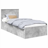  Krevetna konstrukcija s uzglavljem Betonski sivi 75 x 190 cm | shoptok.hr