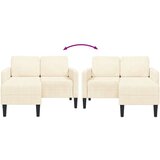 SOFA 2-sjed s ležaljkom u obliku slova L krem 125 cm lan | shoptok.hr