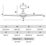 Faro 33824-1TW-LED prigušiva. ventilator HEY S LED/10W/230V 2700/4000/6000K bela +DO | Eponuda.com