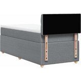  Okvir kreveta s oprugama i madrac svjetlosivi 90x200cm tkanina | shoptok.hr