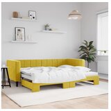 vidaXL Izvlečna dnevna postelja rumena 80x200 cm žamet Cene