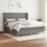 The Living Store Box spring postelja z vzmetnico temno siva 160x200 cm blago - Box Spring Postelja, (21518586) | Shoptok.si