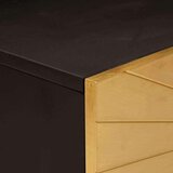 vidaXL Kava Stol Crna i zlatna 100 x 54 x 40 cm masivno drvo manga | shoptok.hr