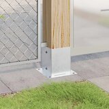  Postolja za stupove kvadratna 4 kom 121x121 mm pocinčani čelik | shoptok.hr