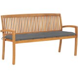  Složiva vrtna klupa s jastukom 159 cm od masovne tikovine | shoptok.hr
