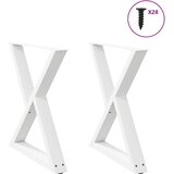  Noge za blagovaonski stol 2 kom Bijele 70 x (72-73,3) cm Čelik | shoptok.hr