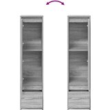 vidaXL Visoka omara siva sonoma 29,5x34x119,5 cm inženirski les | Shoptok.si