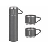  Siva putna termosica s tri čaše - 400 ml | shoptok.hr