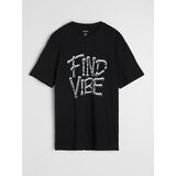 Sinsay Pamučna majica s natpisom Find Vibe | shoptok.hr