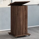 vidaXL Govornica s kotačima i ladicom boja hrasta 55x55x107 cm drvena | shoptok.hr