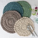 Rex London Pogrinjek iz mešanice bombaža ø 35 cm Crochet – | Shoptok.si