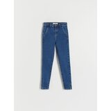 Reserved - Elastične kavbojke skinny high waist - Mornarsko modra | Shoptok.si