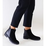 Gemre Black eco-suede platform ankle boots Kirla | Shoptok.si
