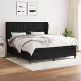 Maison Chic Box spring postelja - Vzmetna postelja z vzmetnico črna 160x200 cm blago SL21079, (21880899) | Shoptok.si