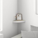  Kutna zidna polica boja hrasta i bijela 25 x 25 x 3,8 cm MDF | Eponuda.com