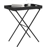  Sklopivi stol s pladnjem crni 65 x 40 x 75 cm od poliratana | shoptok.hr