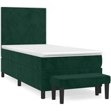 Box spring krevet s madracem tamnozeleni 80 x 200 cm baršunasti | shoptok.hr