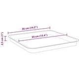  Kvadratna posuda za cvijeće 6 pcs Crna 36 x 36 x 2.5 cm | shoptok.hr