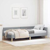 vidaXL Kutni okvir kreveta Ostalo s uzglavljem Svjetlosiva 90 x 190 cm | shoptok.hr