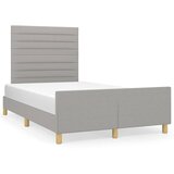 Maison Chic Posteljni okvir - Dvoposteljna postelja - Zakonska postelja brez vzmetnice svetlo siv 120x200 cm blago-J12444, (21762016) Cene