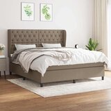  Krevet s oprugama i madracem smeđesivi 160x200 cm tkanina | shoptok.hr