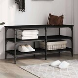 vidaXL Klop za čevlje črna 100x38,5x49 cm inženirski les | Shoptok.si