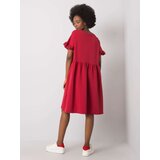 Fashion Hunters RUE PARIS Burgundy oversize dress | ePonuda.com