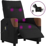vidaXL Električni masažni naslonjač od tkanine crni | shoptok.hr