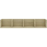  Zidna polica za CD-ove boja hrasta 100 x 18 x 18 cm drvena | shoptok.hr